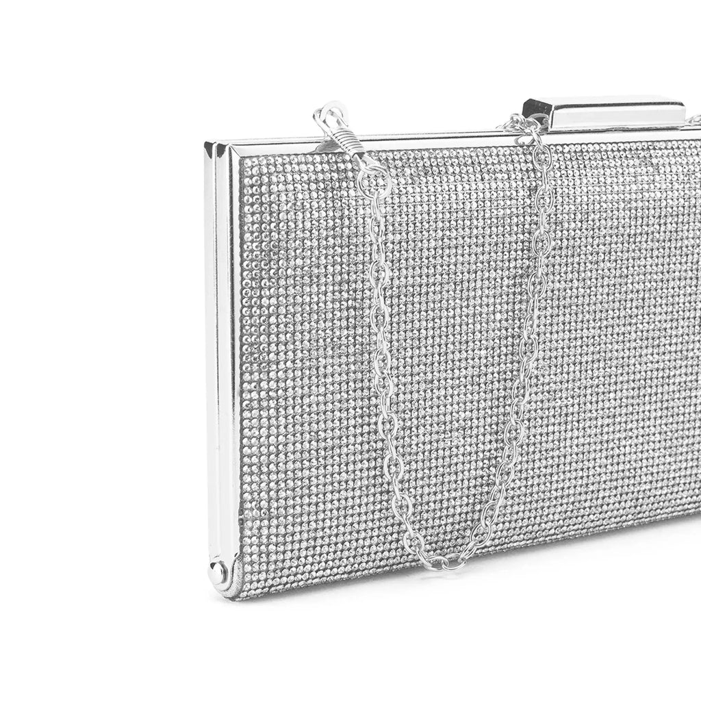 Texas Silver Glam Clutch - Lino Perros