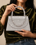 Texas Silver Midnight Clutch - Lino Perros