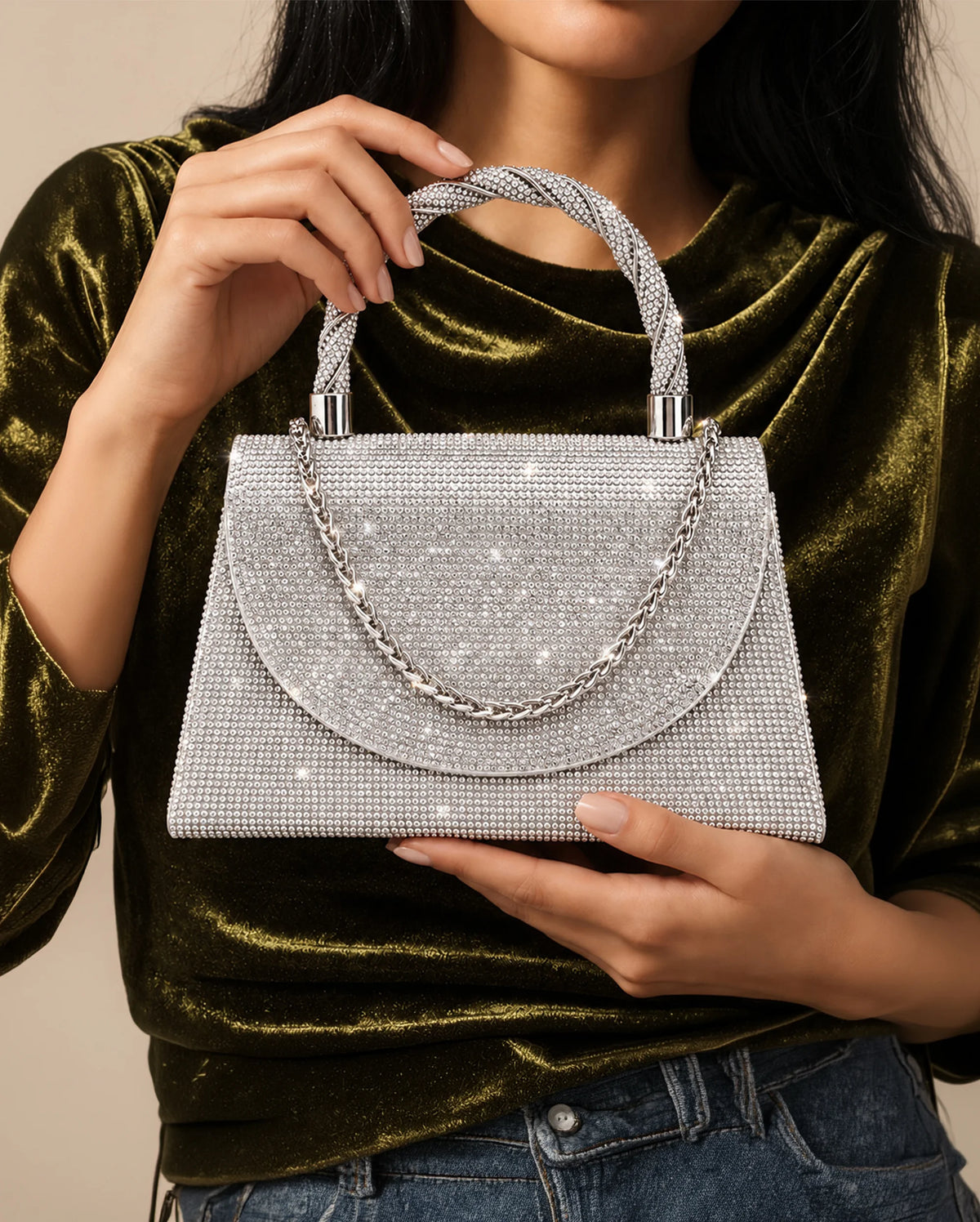 Texas Silver Midnight Clutch - Lino Perros