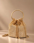 Texas Celia Gold Clutch - Lino Perros