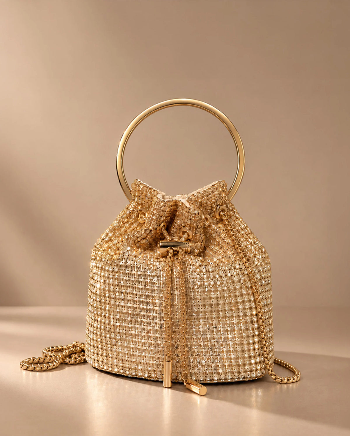 Texas Celia Gold Clutch - Lino Perros