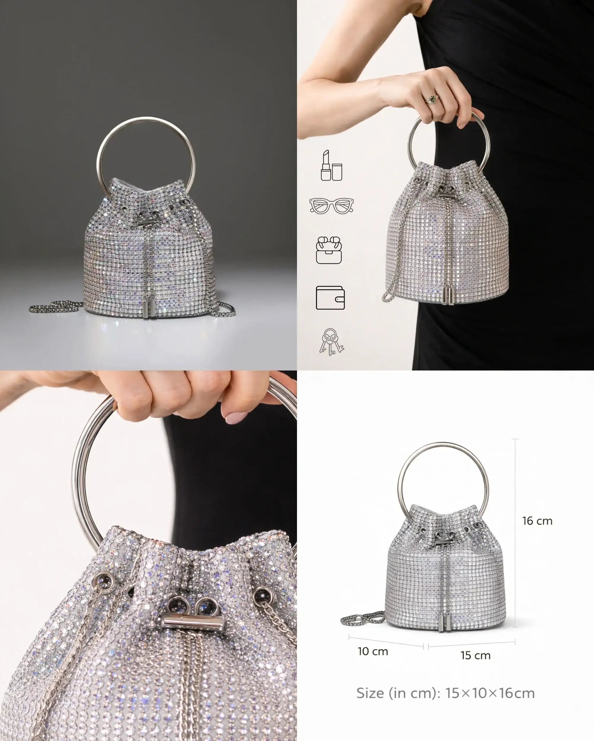 Texas Celia Silver Clutch - Lino Perros