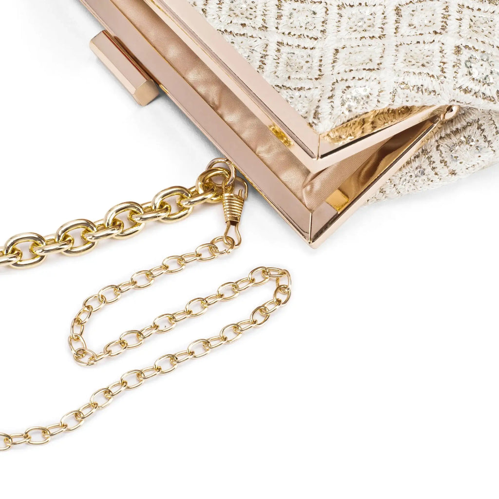 Texas Elara Light Gold Clutch - Lino Perros