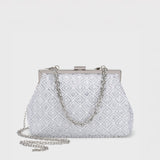 Texas Elara Silver Clutch
