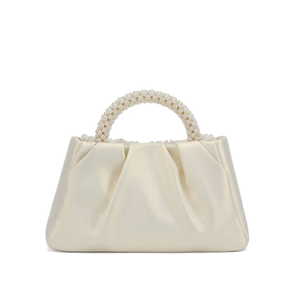 Texas Rosa Pearl-White Clutch - Lino Perros