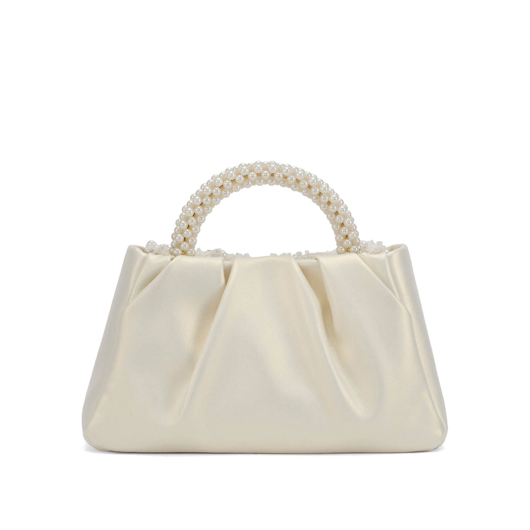 Texas Rosa Pearl-White Clutch