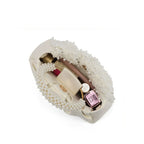 Texas Rosa Pearl-White Clutch - Lino Perros
