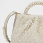 Texas Rosa Pearl-White Clutch - Lino Perros