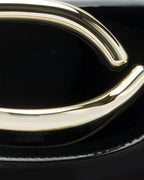 Texas Ellipse Black Clutch