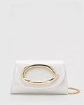 Texas Ellipse Off-White Clutch
