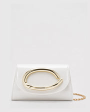 Texas Ellipse Off-White Clutch