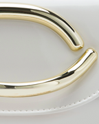 Texas Ellipse Off-White Clutch