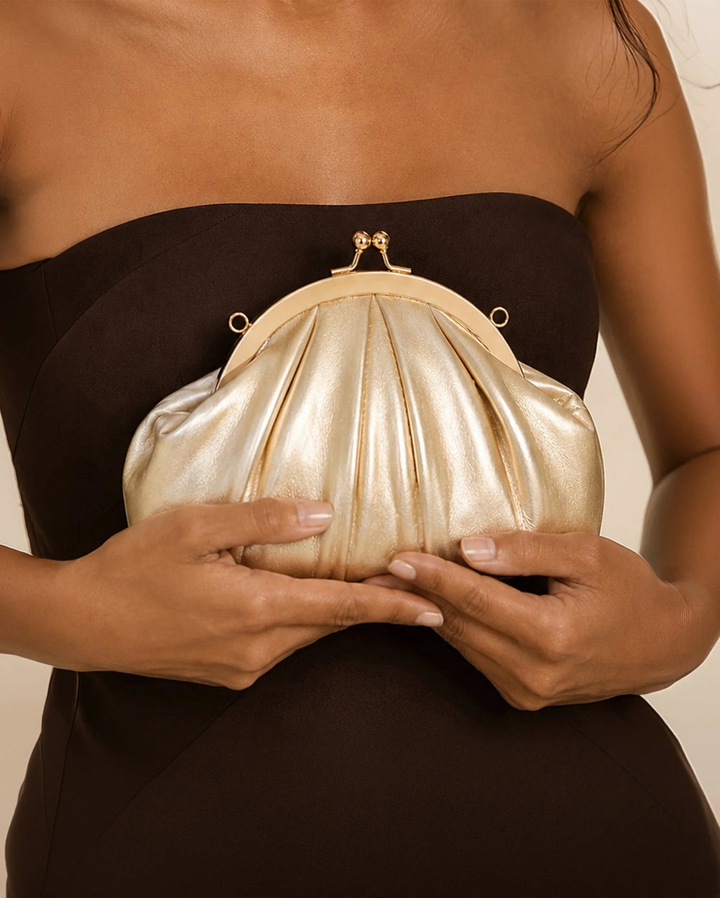 Texas Tara Light Gold Clutch