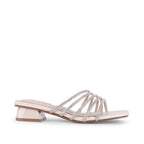Gabbana Rhinestone Embellished Off White Flats - Lino Perros