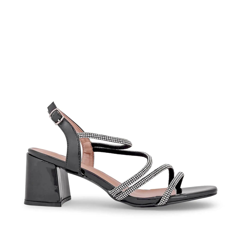 Gabbana Back Strap Black Sandals - Lino Perros