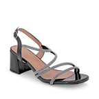 Gabbana Back Strap Black Sandals - Lino Perros