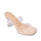 Gabbana Trendsetter Block Beige Heels - Lino Perros
