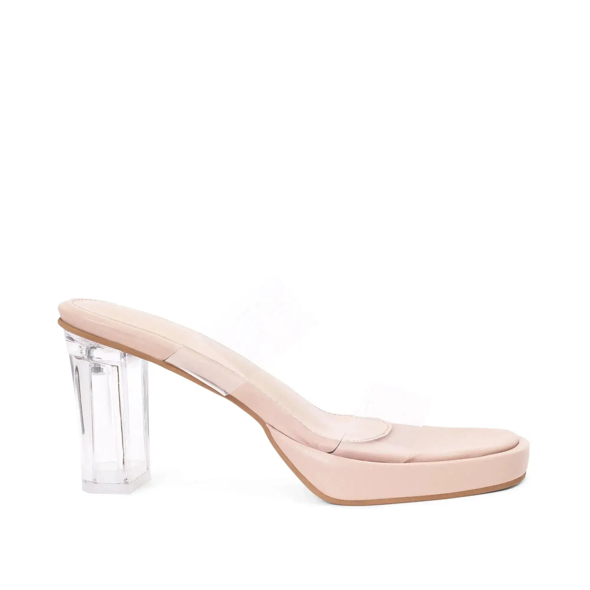 Gabbana Trendsetter Block Light Pink Heels - Lino Perros