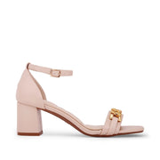 Gabbana Chain Link Beige Block Heels