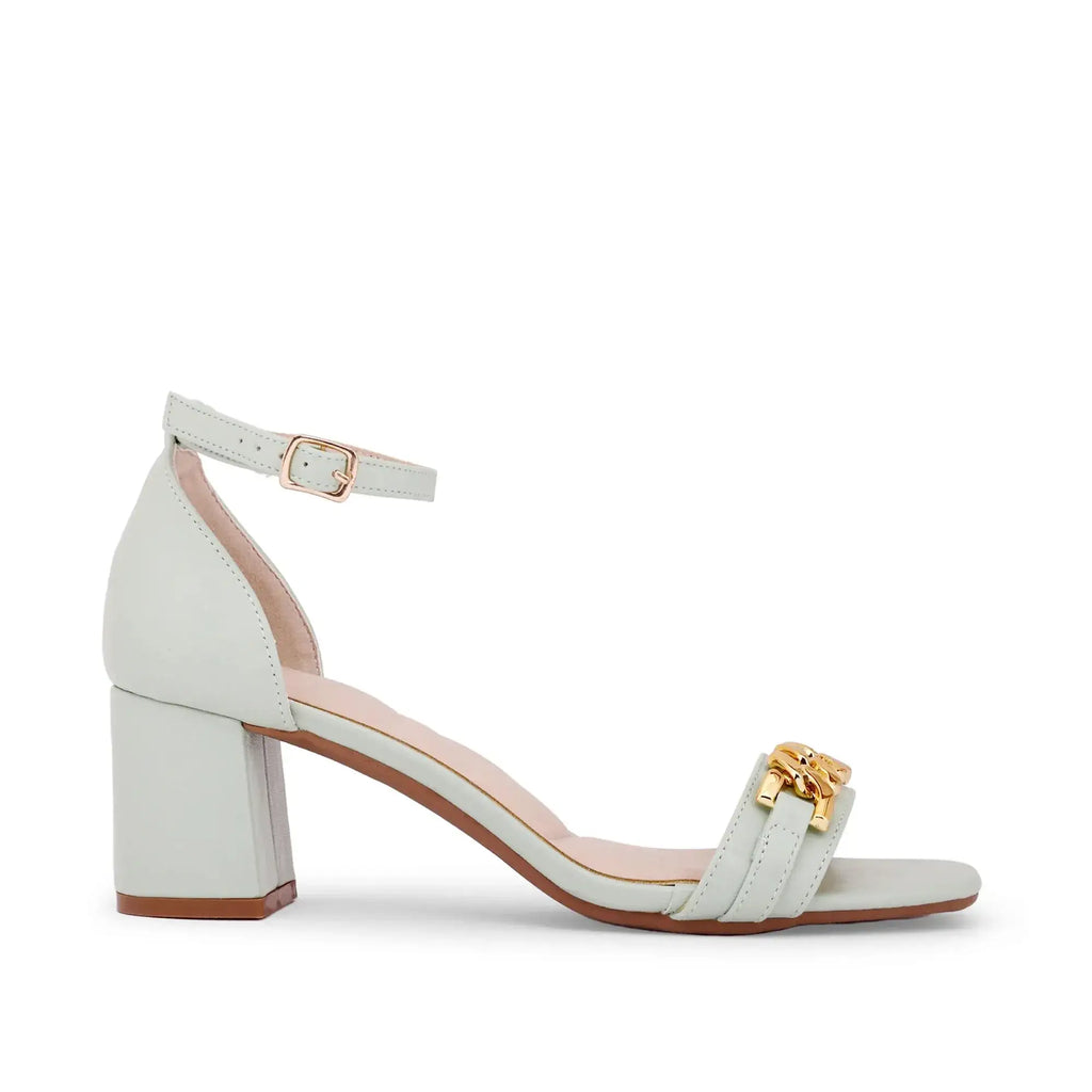 Gabbana Chain Link Block Heels - Lino Perros