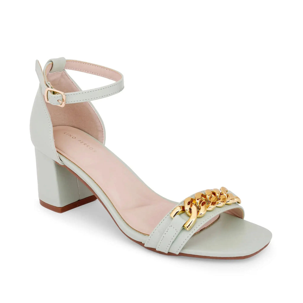 Gabbana Chain Link Block Heels - Lino Perros