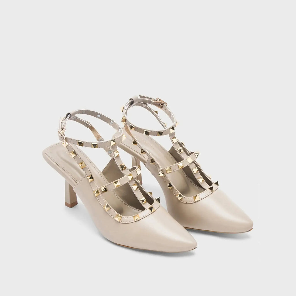Victoria Cage Beige Stilettos - Lino Perros