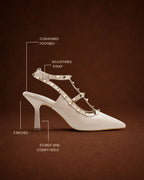 Victoria Cage Beige Stilettos - Lino Perros