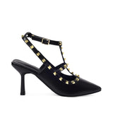 Victoria Cage Jet Black Stilettos