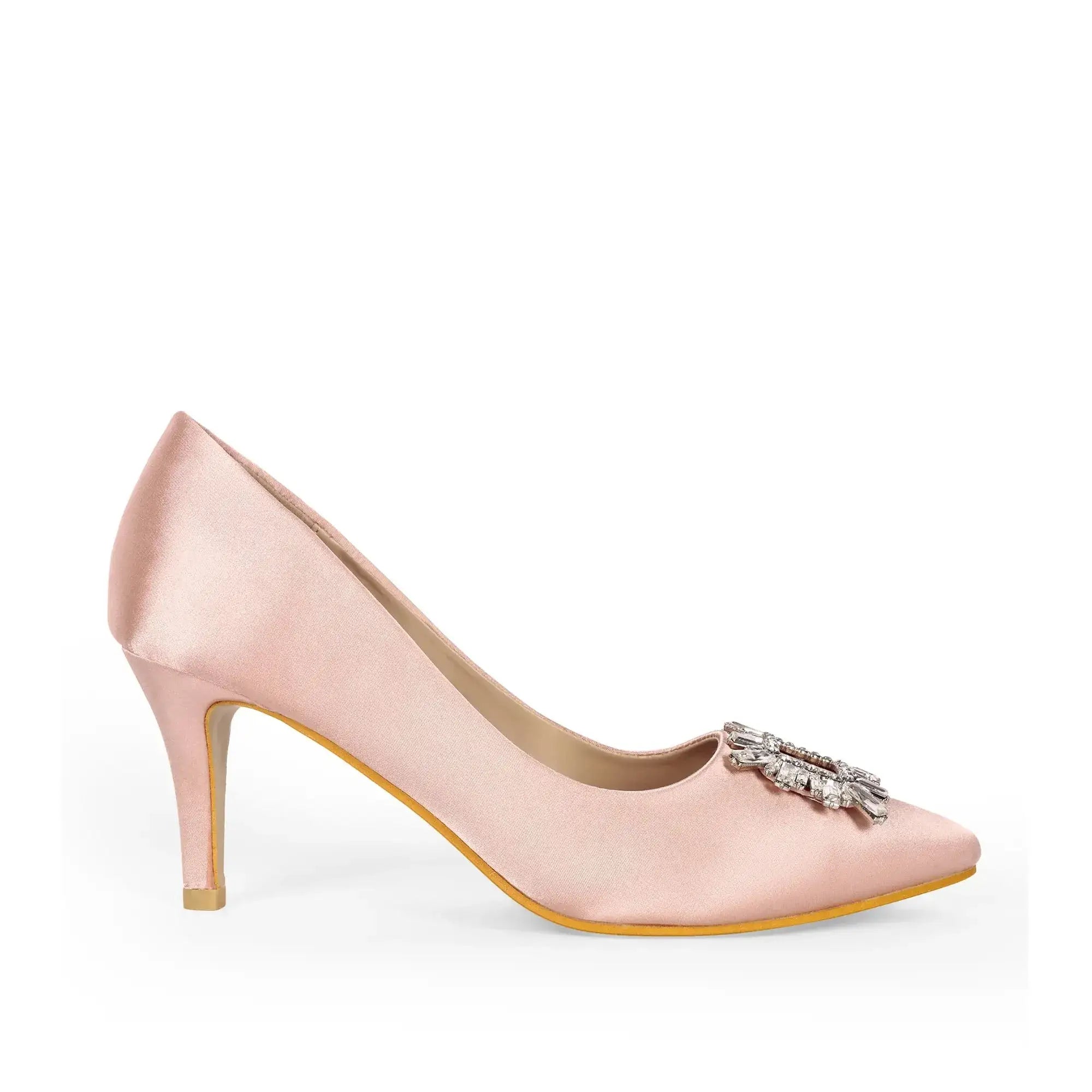 Gaga Crystal Broach Peach Pumps - Lino Perros