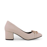 Gabbana Square Toe Beige Pumps