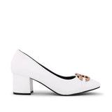 Gabbana Square Toe Off White Pumps