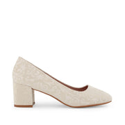 Gabbana Self Embossed Off White Pumps