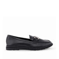 Ava Casual Chain Black Loafers - Lino Perros