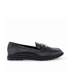Ava Casual Chain Black Loafers - Lino Perros