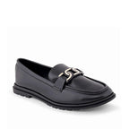 Ava Casual Chain Black Loafers - Lino Perros