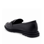 Ava Casual Chain Black Loafers - Lino Perros