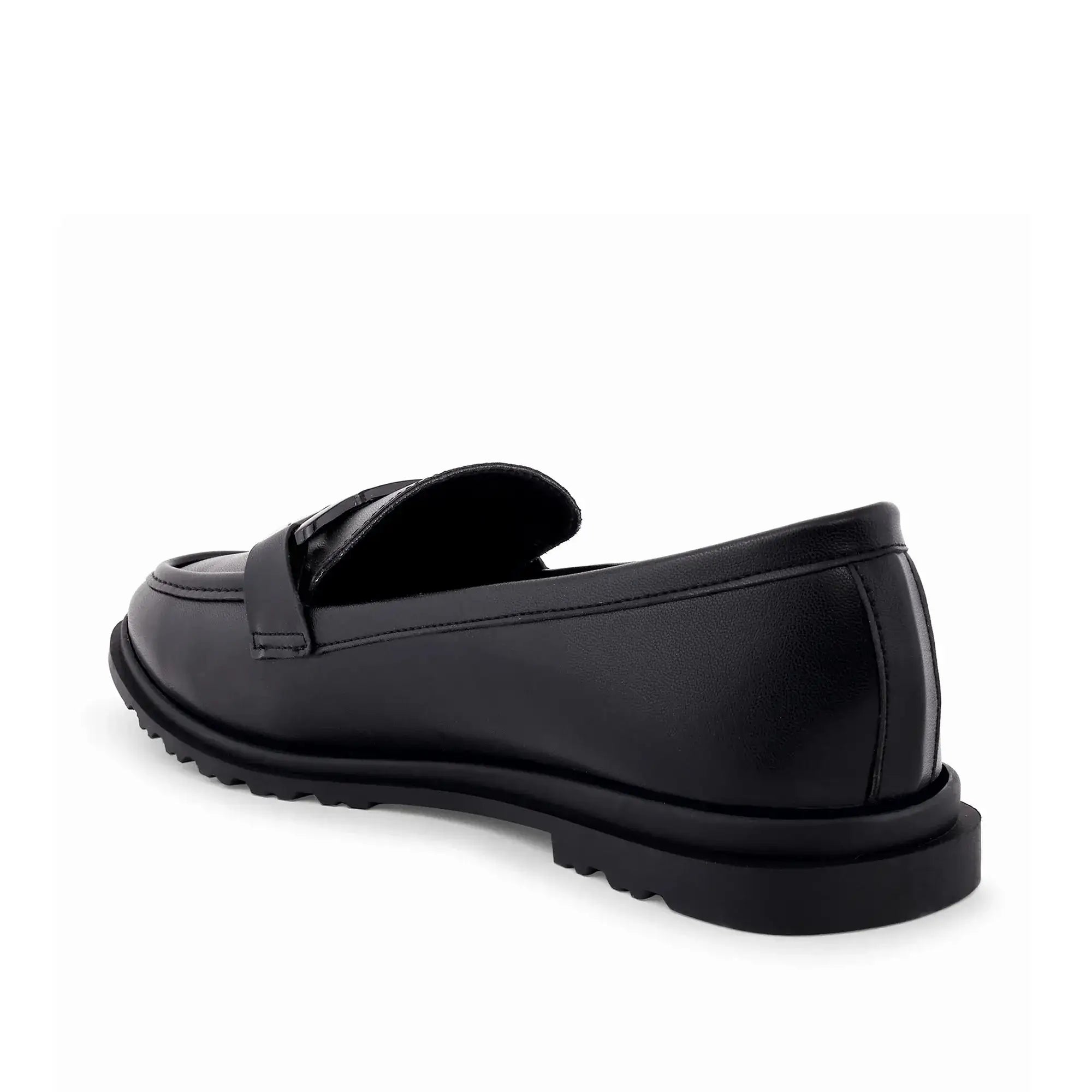 Ava Casual Chain Black Loafers - Lino Perros