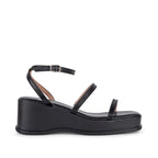 Bowie Casual Platform Black Sandals - Lino Perros