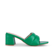 Gabbana Quilted Green Block Heels