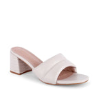 Gabbana Quilted Off White Block Heels - Lino Perros