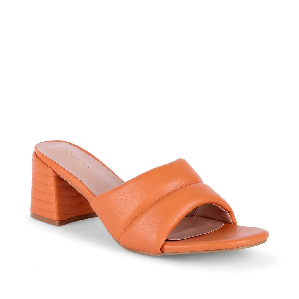 Gabbana Quilted Orange Block Heels - Lino Perros