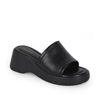 Bowie Everyday Platform Black Sliders - Lino Perros