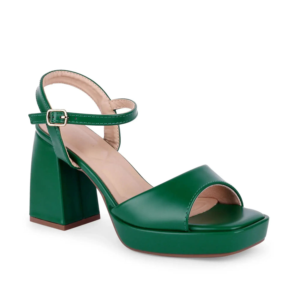 Tiffany Block Green Heels - Lino Perros