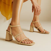 Gabbana Craze Block Beige Heels
