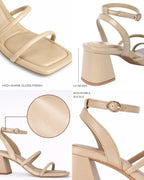 Gabbana Craze Block Beige Heels - Lino Perros