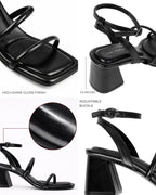 Gabbana Craze Block Black Heels - Lino Perros