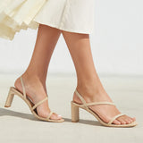 Gabbana Modern Beige Block Heels