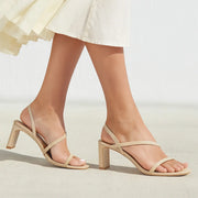Gabbana Modern Beige Block Heels