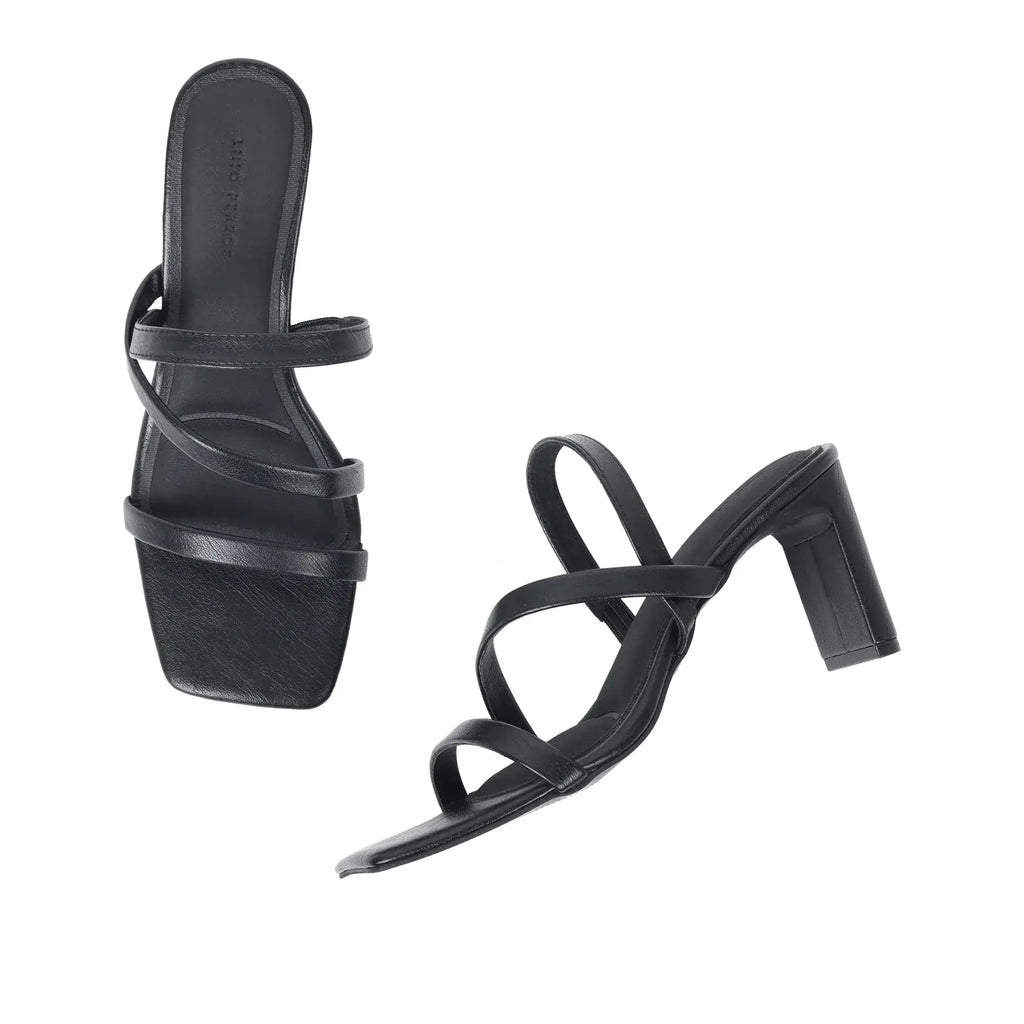 Gabbana Modern Black Block Heels - Lino Perros