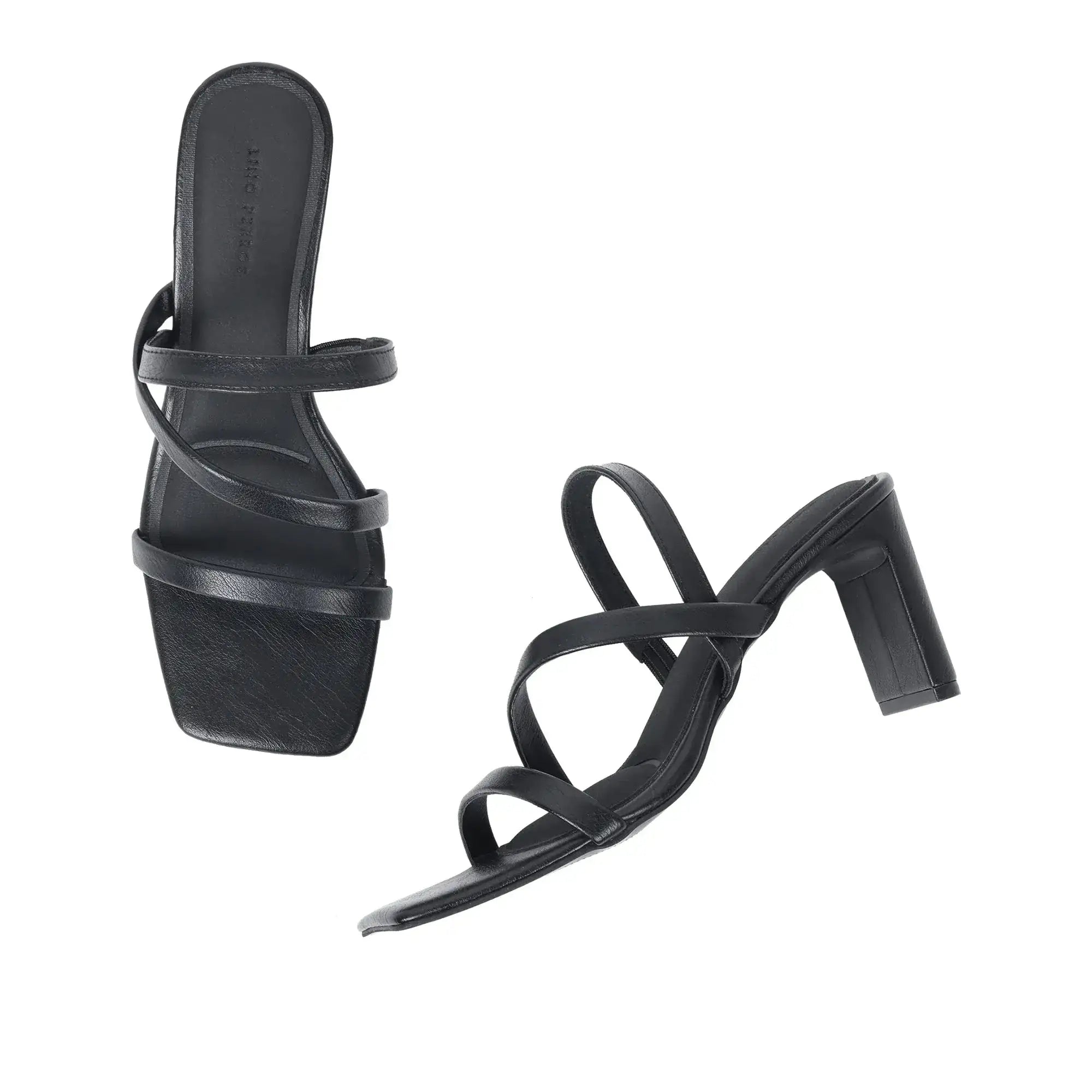 Gabbana Modern Black Block Heels - Lino Perros